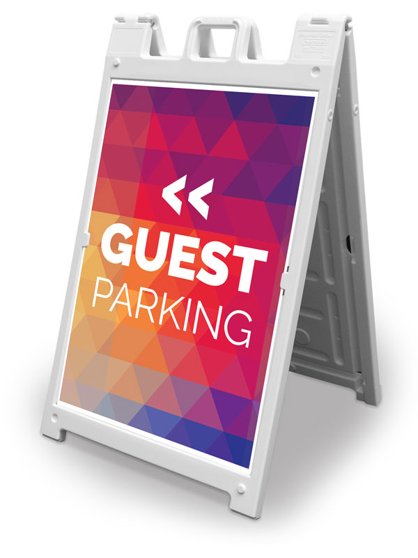 Banners, Geometric Bold Products, Geometric Bold Guest Parking, 2' x 3'