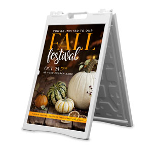 Fall Festival Pumpkins 2' x 3' Street Sign Banners