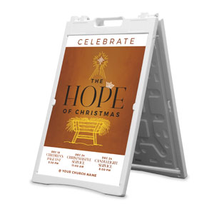 Hope of Christmas Manger 2' x 3' Street Sign Banners