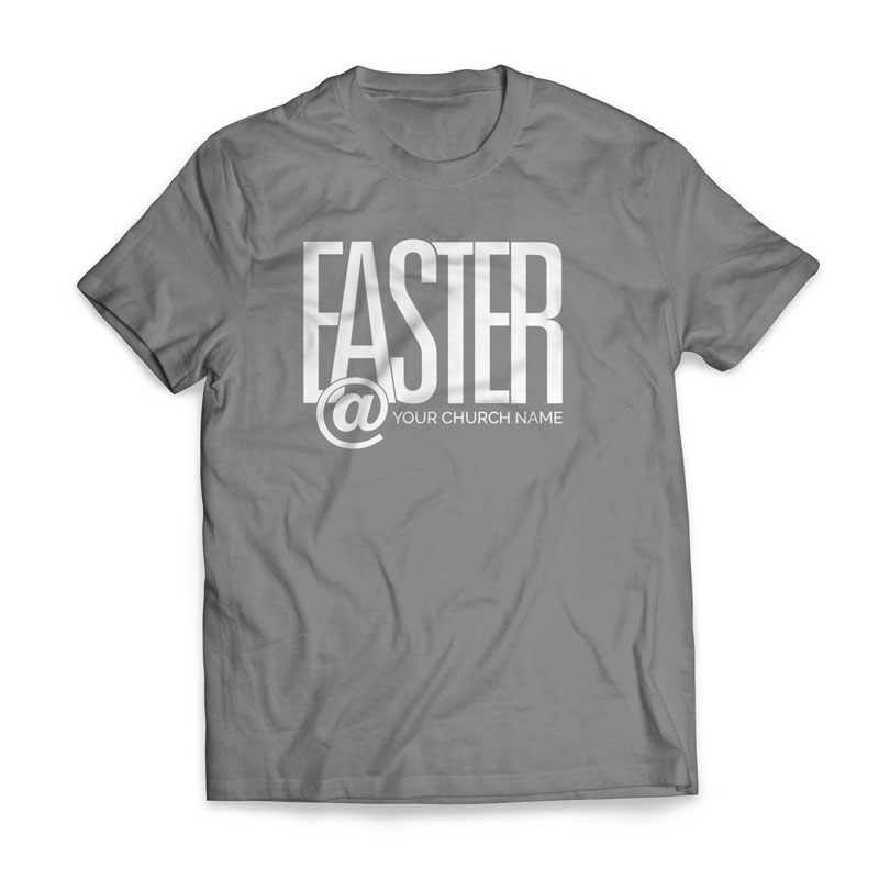 T-Shirts, Easter, Easter At Church Name - Large, Large (Unisex)
