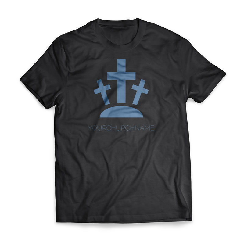 T-Shirts, Easter, Three Crosses Hill - Large, Large (Unisex)