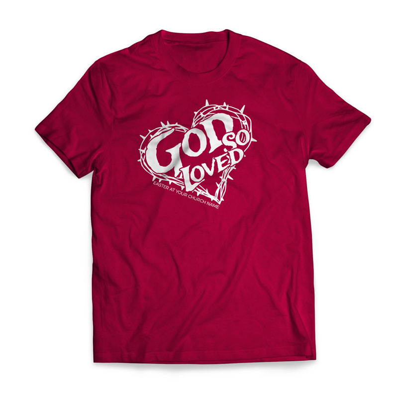T-Shirts, Spring - General, God So Loved Heart - Large, Large (Unisex)