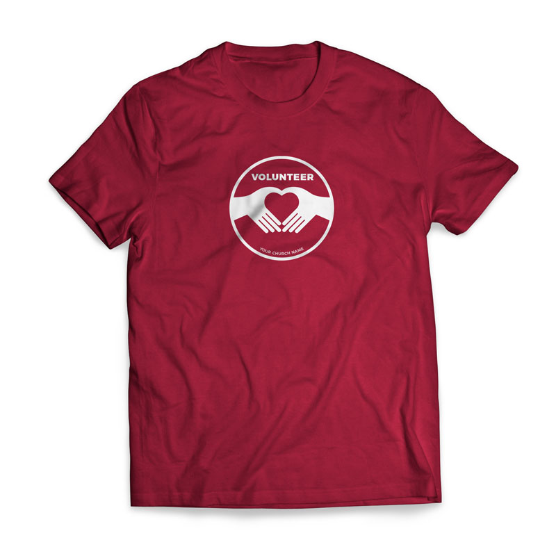T-Shirts, Volunteer Heart - Large, Large (Unisex)