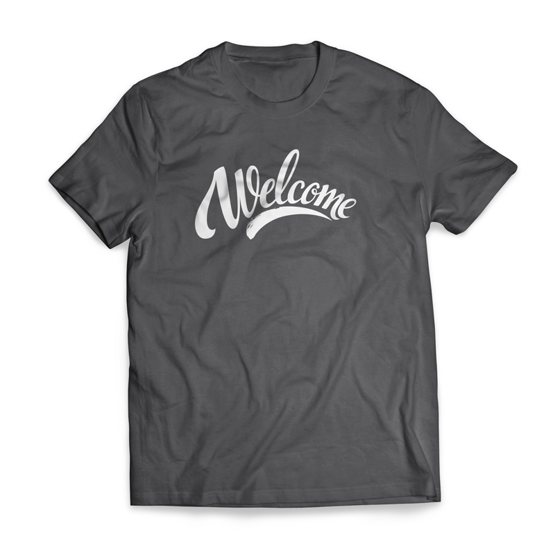 T-Shirts, Easter, Welcome Cursive - Large, Large (Unisex)