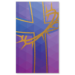 Bold Iconography Purple Cross 3 x 5 Vinyl Banner