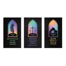 Easter Window Icons Triptych 