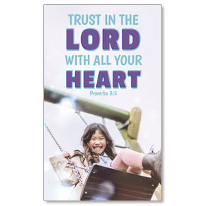 Kids Trust In The Lord 3 x 5 Vinyl Banner