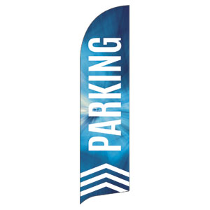 Chevron Blue Parking Flag Banner