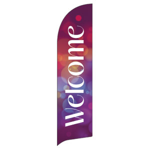 Bokeh Welcome Flag Banner