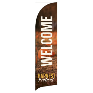 Harvest Festival Pumpkins Flag Banner