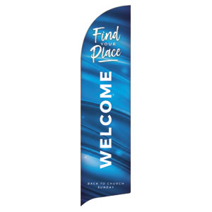BTCS Find Your Place Waves Flag Banner