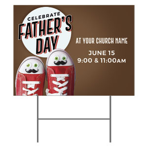 Father's Day Shoes 18"x24" YardSigns