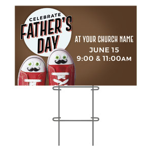 Father's Day Shoes 36"x23.5" Large YardSigns