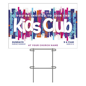 Kids Club 36"x23.5" Large YardSigns