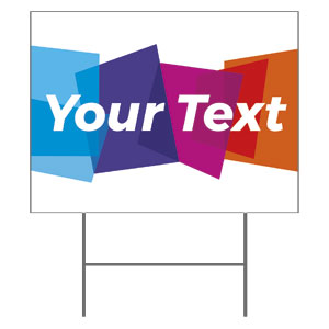 Vibrant Shapes Your Text 18"x24" YardSigns