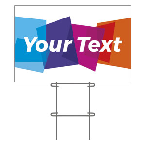 Vibrant Shapes Your Text 36"x23.5" Large YardSigns