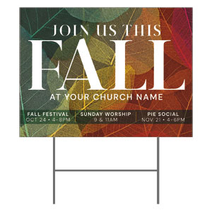 Fall Colorful Leaves 18"x24" YardSigns